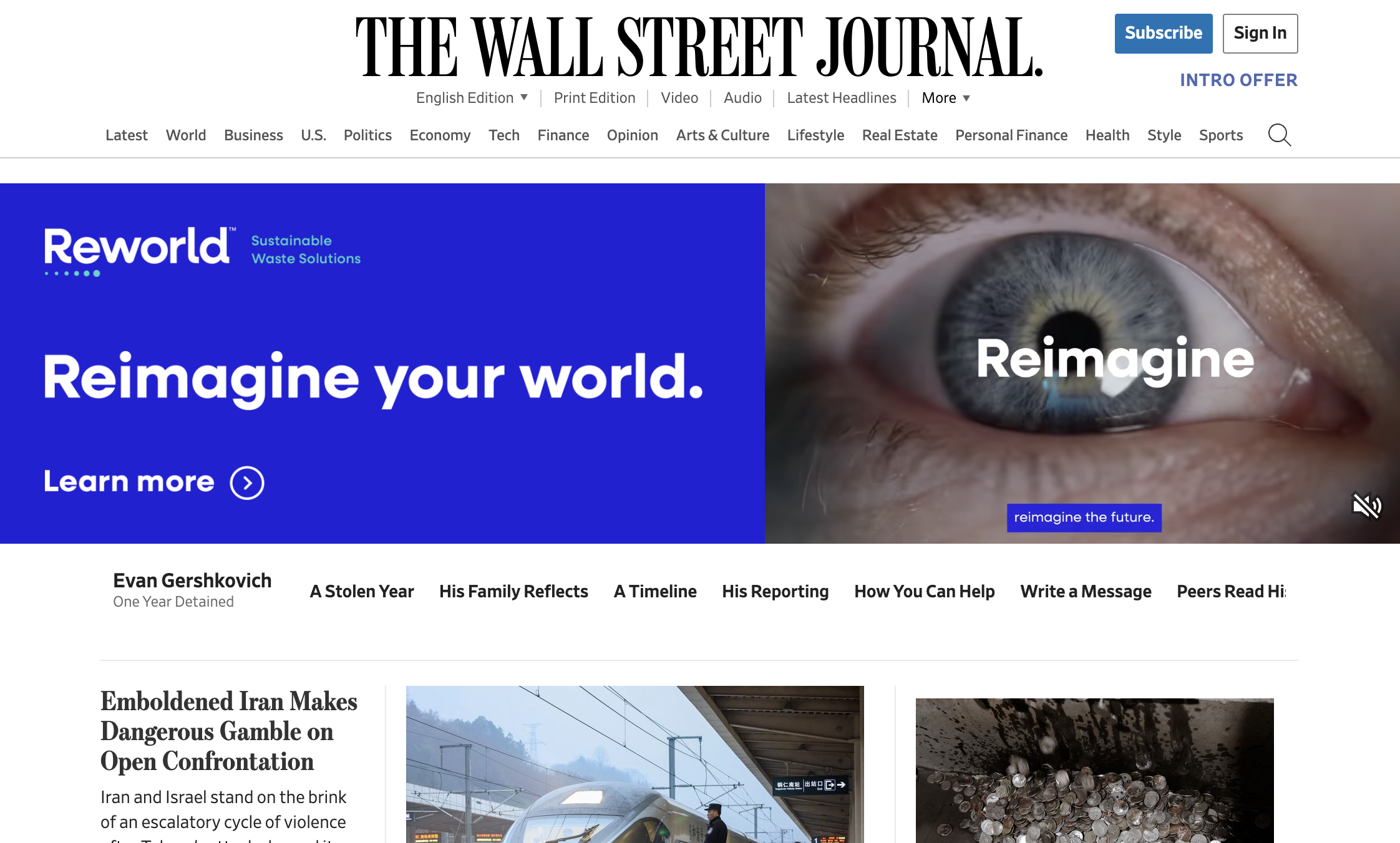 WSJ website takeover